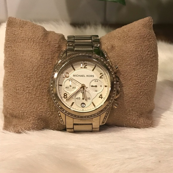 Michael Kors Ritz Pave Goldtone Watch 
